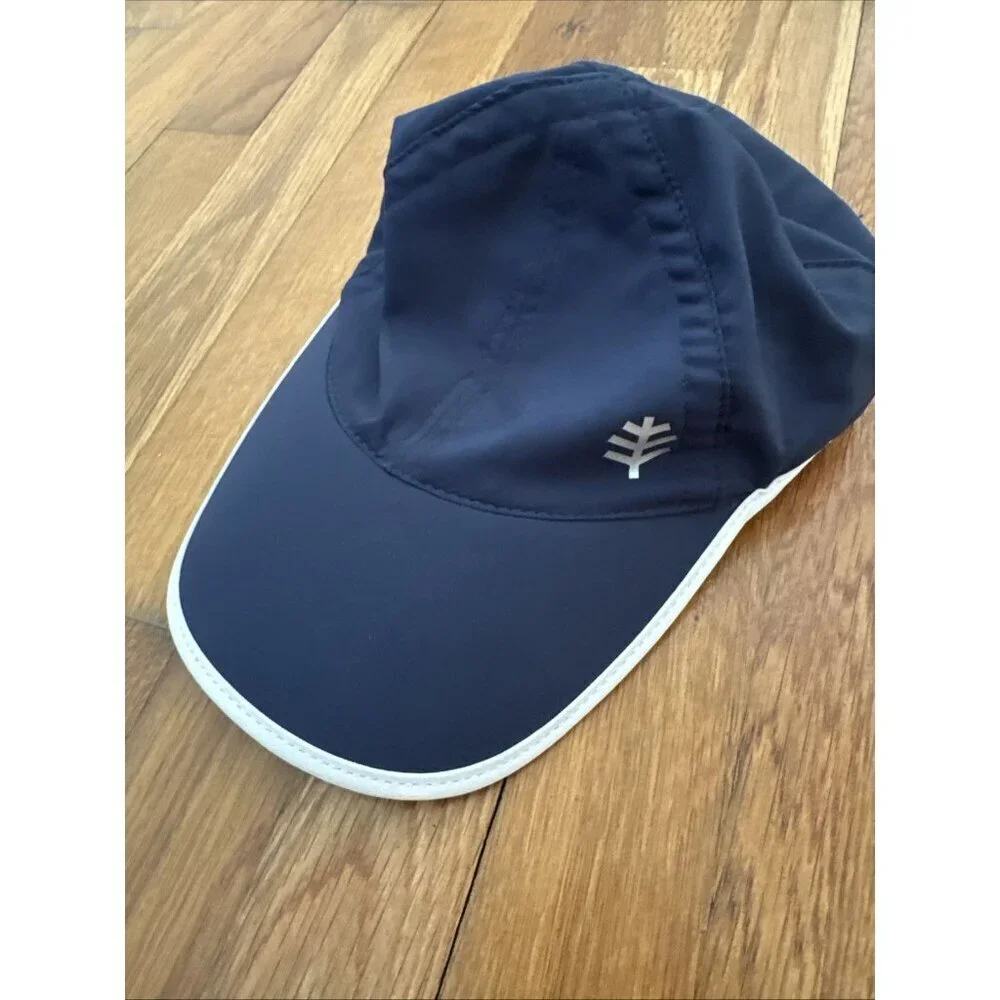 Coolibar UPF 50+ Kids' Lenny Sport Cap Hat Blue/White